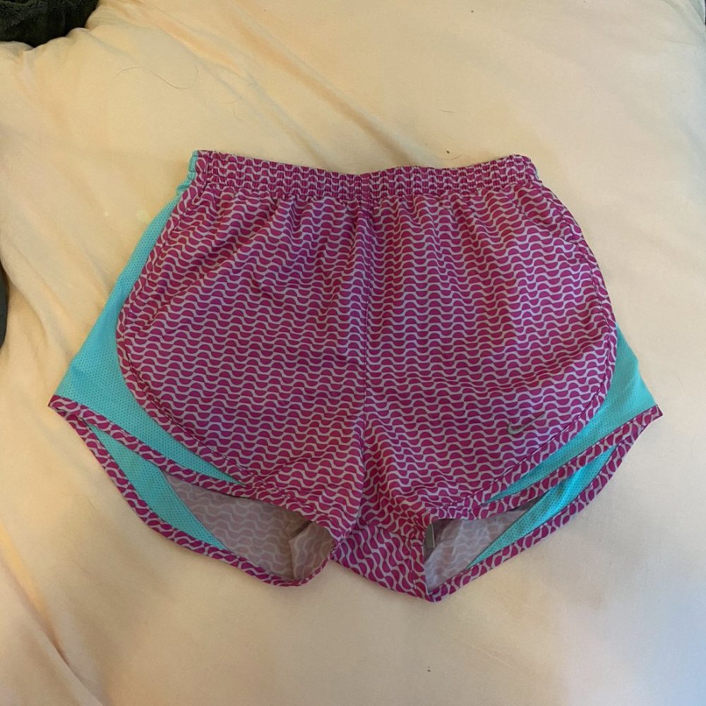 Purple and Blue Nike Dri-Fit Shorts
